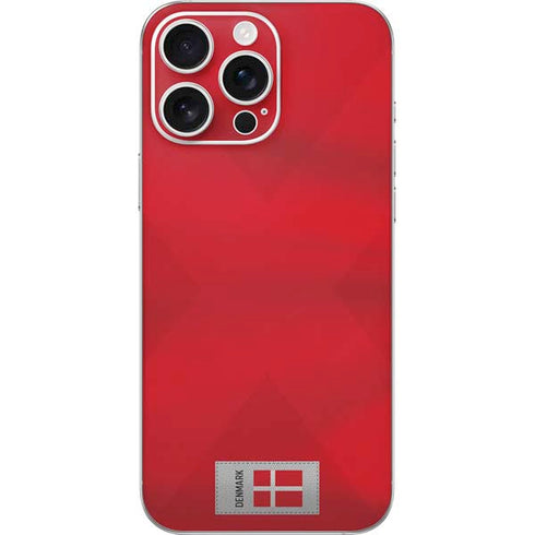 Denmark Soccer Flag iPhone 16 Pro Max Skin